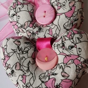 Aristocats with pink bows on white heart - pic 7