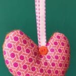 Orange and pink trellis pattern hearts - pic 3