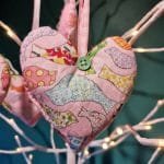 Colourful birds on pale pink heart - pic 3