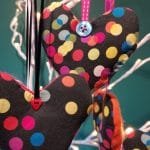Colourful polka dots on black heart - pic 2